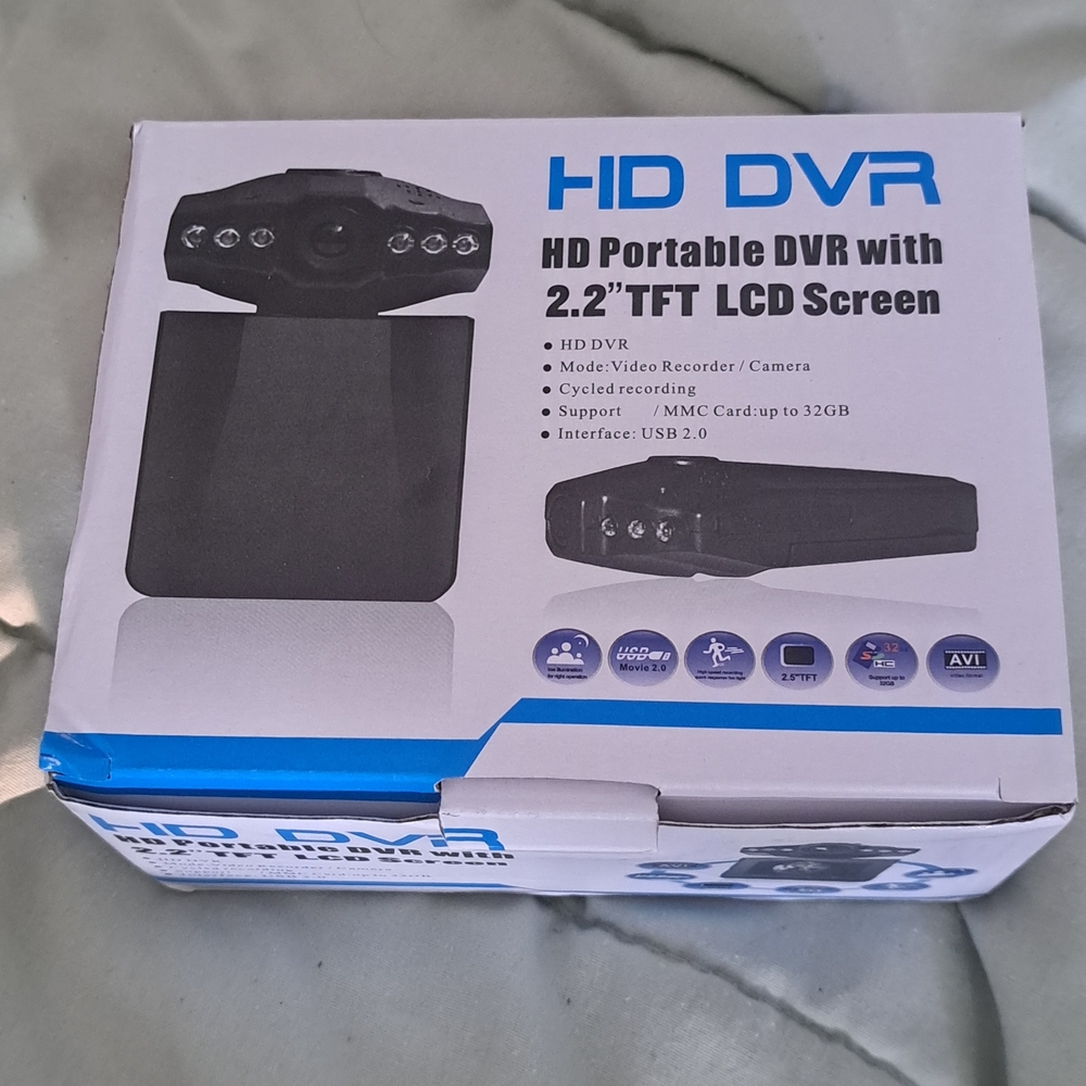 HD DVR Portable Video Recorder with 2.2" LCD Screen - Black